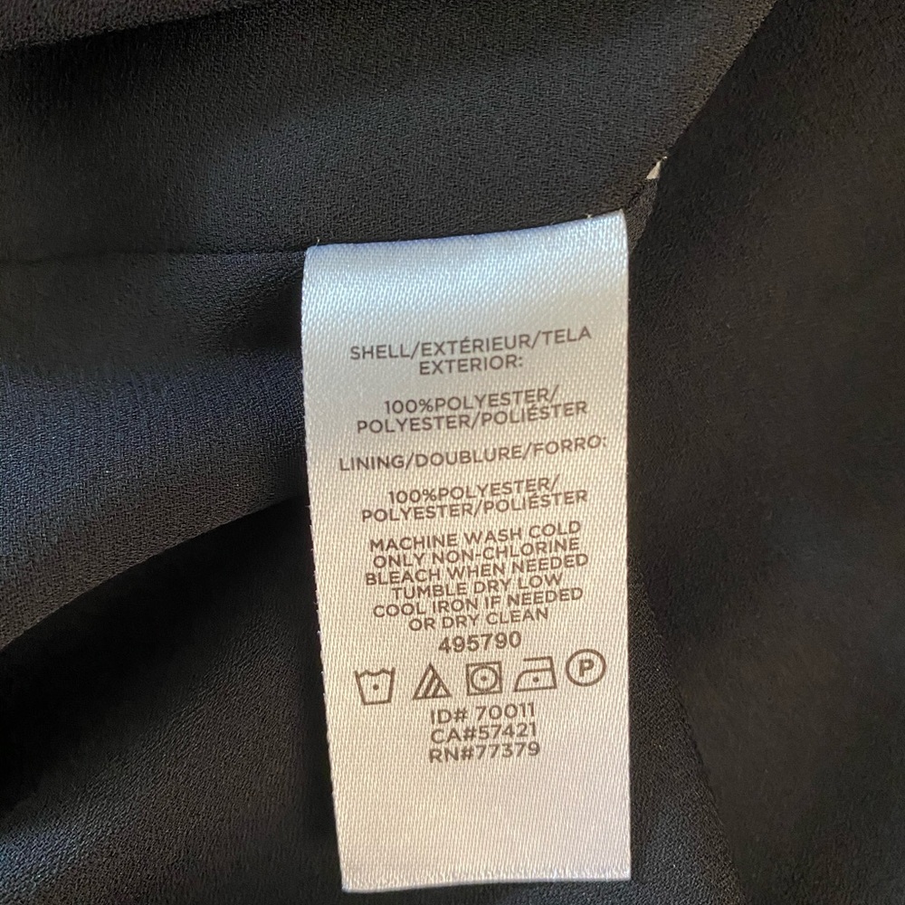 Ann Taylor 00P Petite Herringbone Tie Neck Dress - Picture 8 of 8
